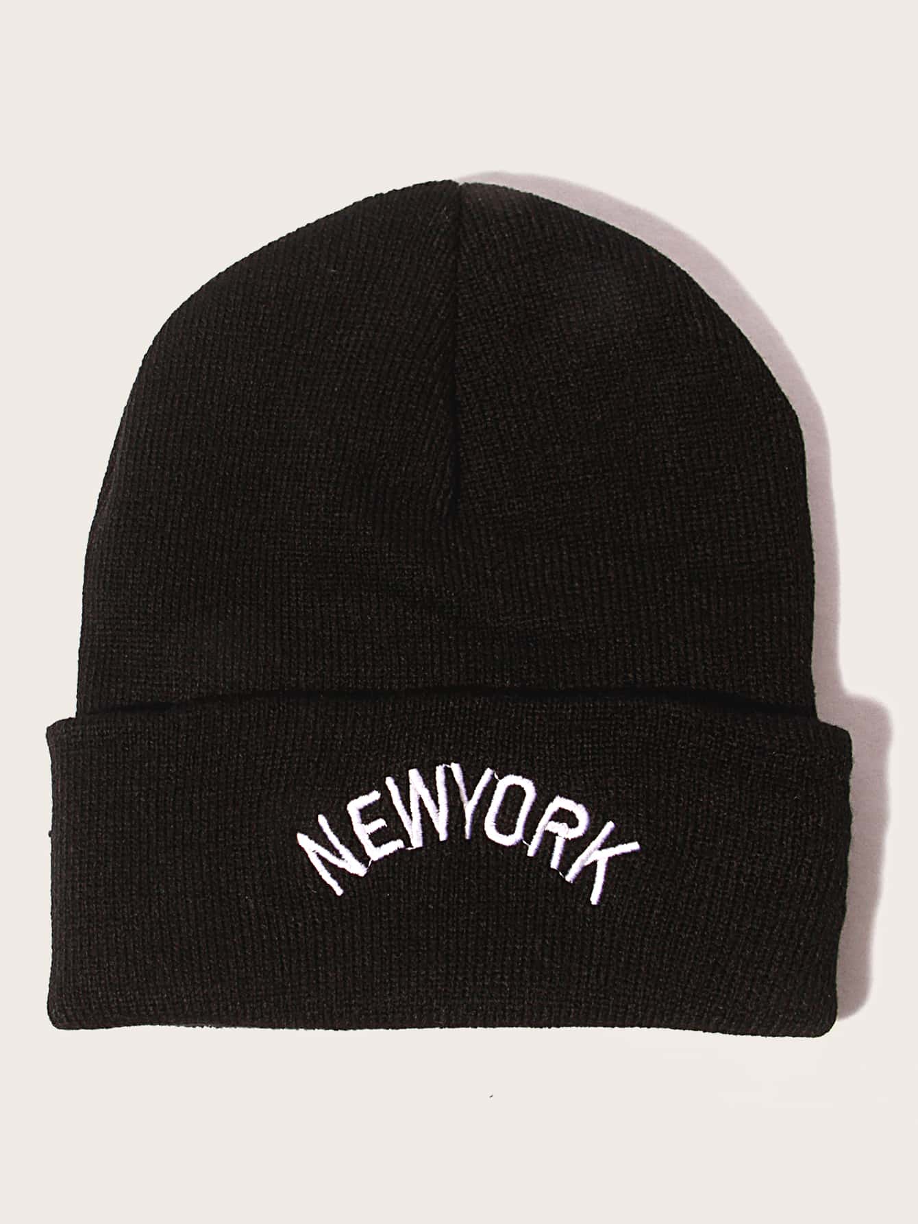 2pcs Women Letter Embroidery Beanie for Women