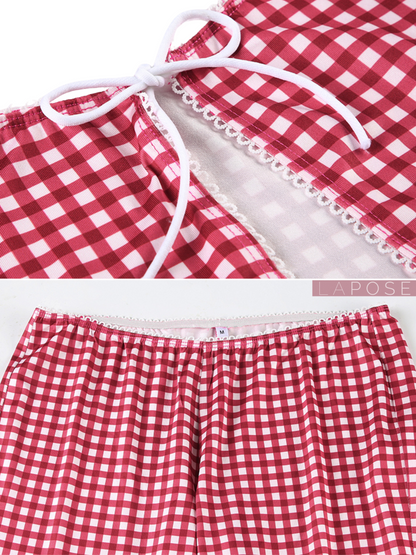 Nashla Gingham Pants Set