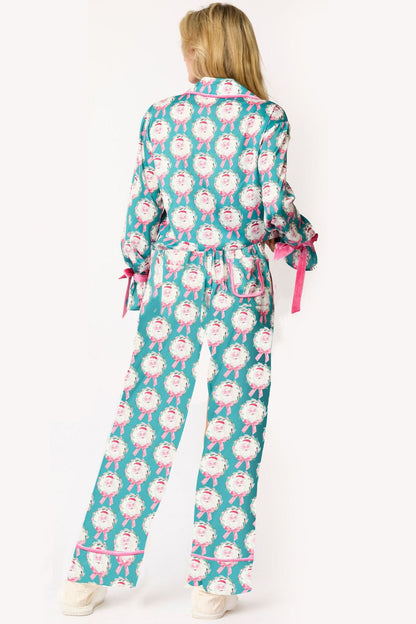 Conjunto largo de pijama con personajes navideños Sprint