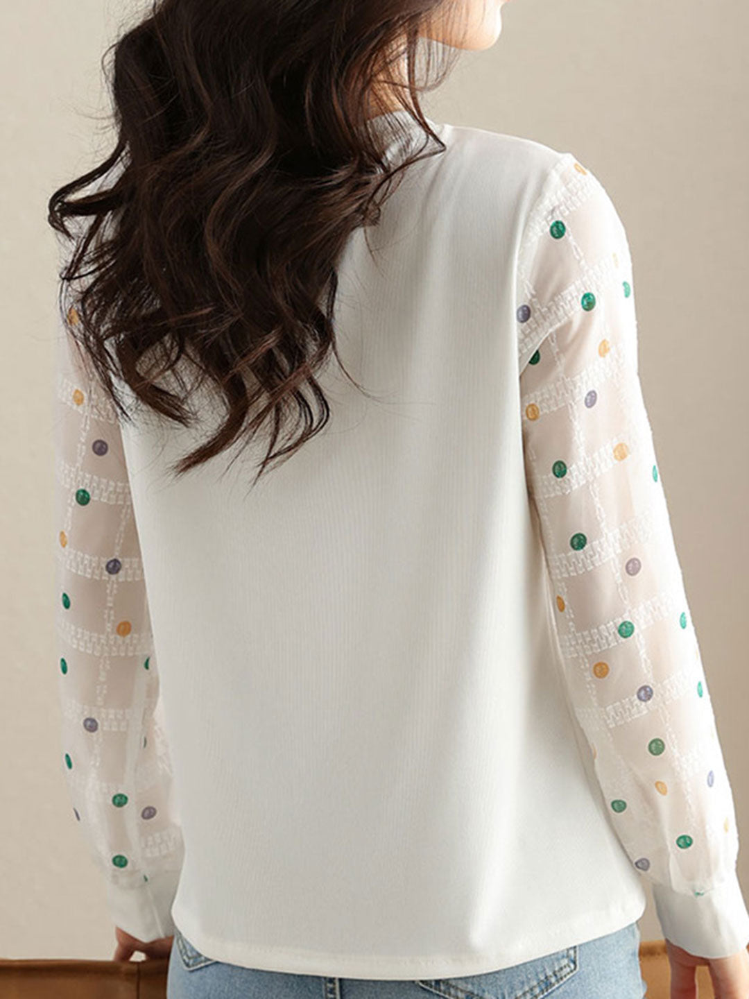 Lauren Casual Printed Fake Two Piece Sweatshirt