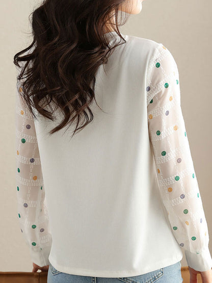 Lauren Casual Printed Fake Two Piece Sweatshirt