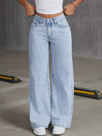 Liber Autumn Women's Embroidery Bow Jeans