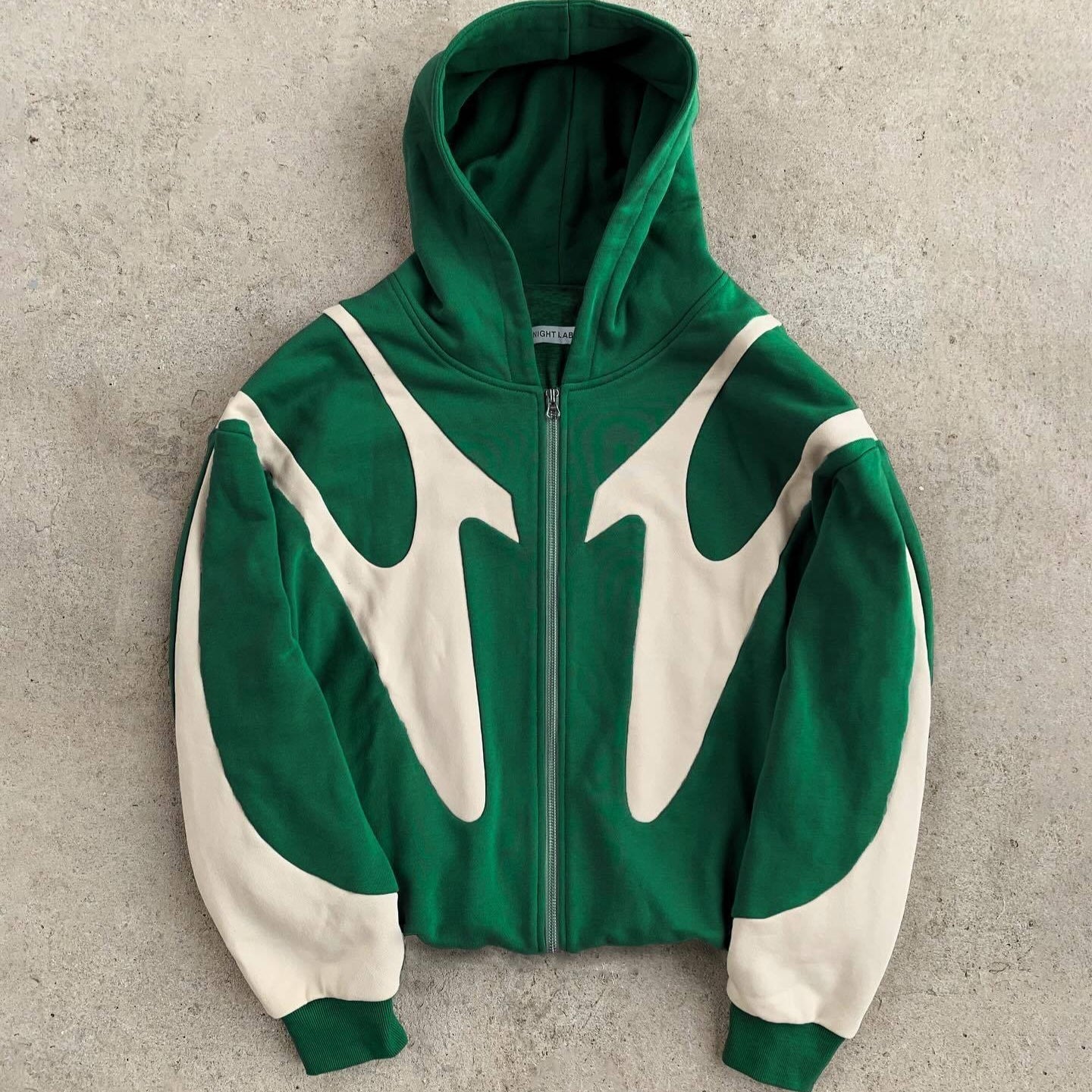 Devil Print Zip Up Hoodie
