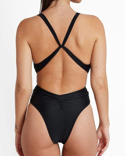 Tight Cross Back One-Piece Swimsuit