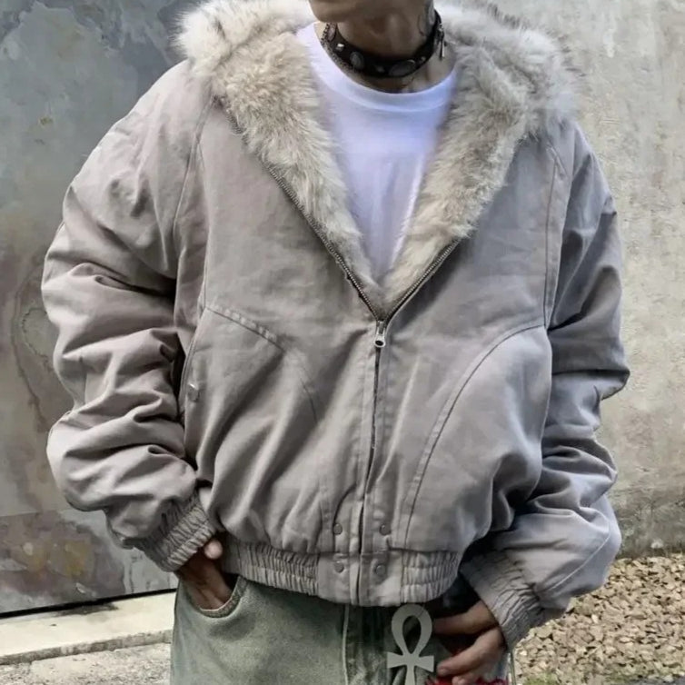 Plush Lined Oversized Jacket