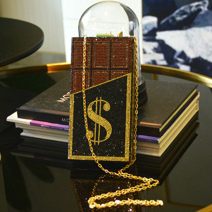 Fashion Patchwork Chain Strap Crossbody Bag