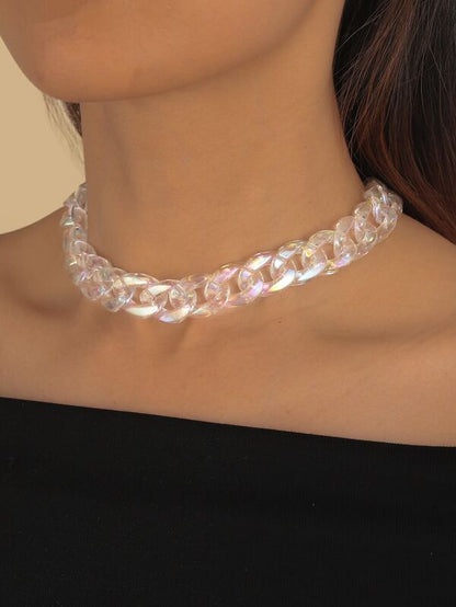 Clear Chain Necklace for Women