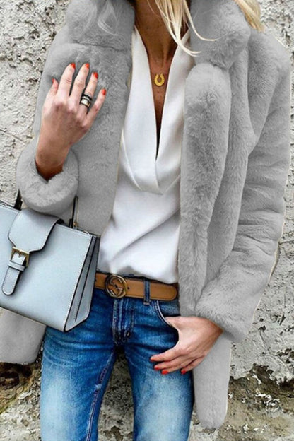 Prendas de abrigo de cuello mandarín liso de moda urbana