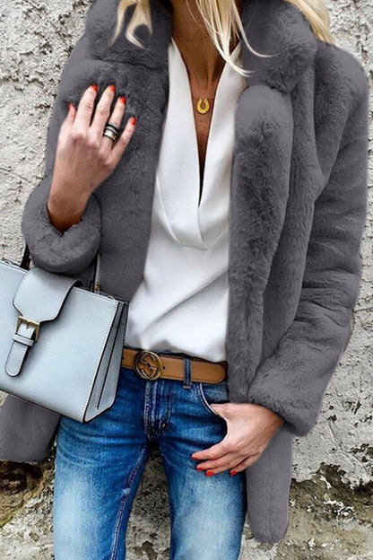 Prendas de abrigo de cuello mandarín liso de moda urbana