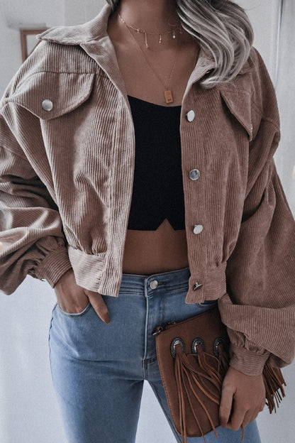 Prendas de abrigo casuales de moda con cuello vuelto liso
