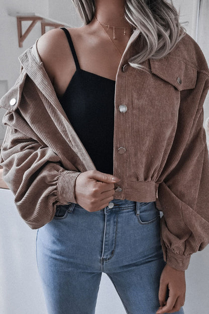 Prendas de abrigo casuales de moda con cuello vuelto liso