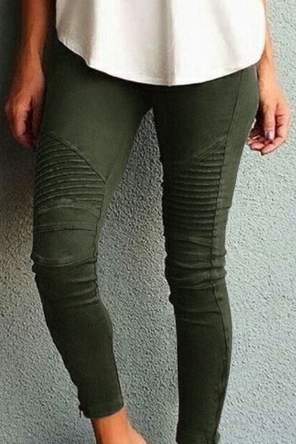 Pantalones deportivos de moda, ajustados, de cintura media, lisos (10 colores)