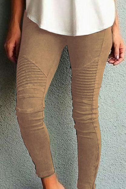 Pantalones deportivos de moda, ajustados, de cintura media, lisos (10 colores)