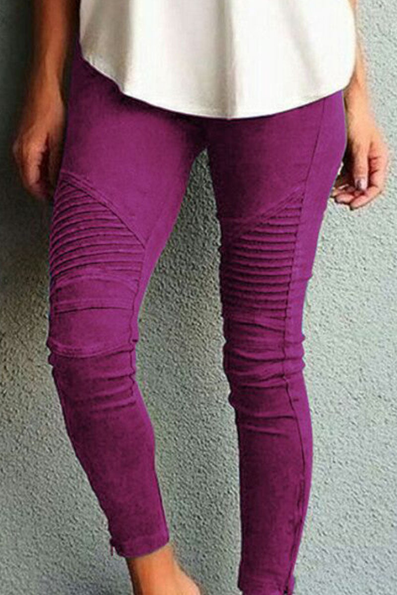 Pantalones deportivos de moda, ajustados, de cintura media, lisos (10 colores)
