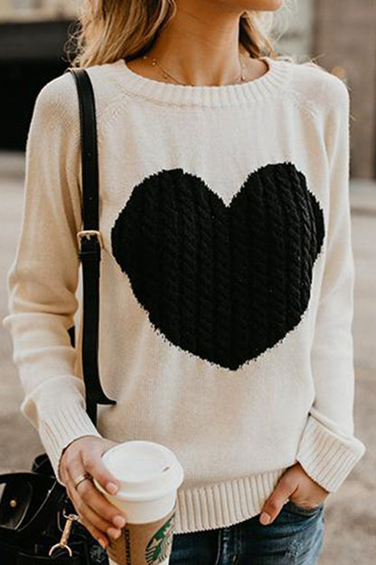 Suéteres de cintura media con cuello redondo y estampado urbano (4 colores)
