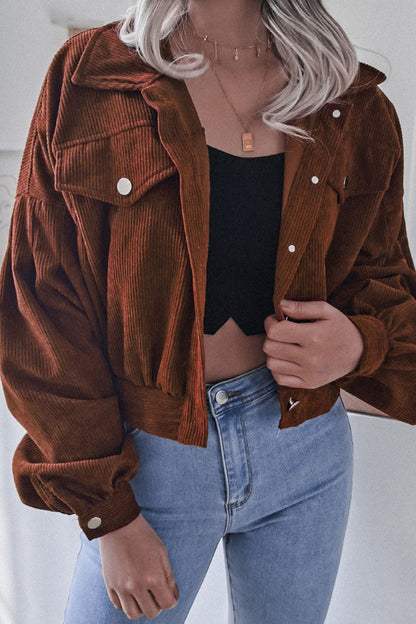 Prendas de abrigo casuales de moda con cuello vuelto liso