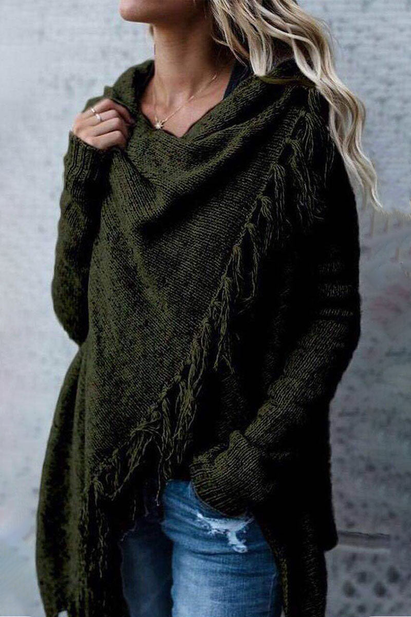 Suéteres casuales de moda con cuello redondo y cintura media (7 colores)