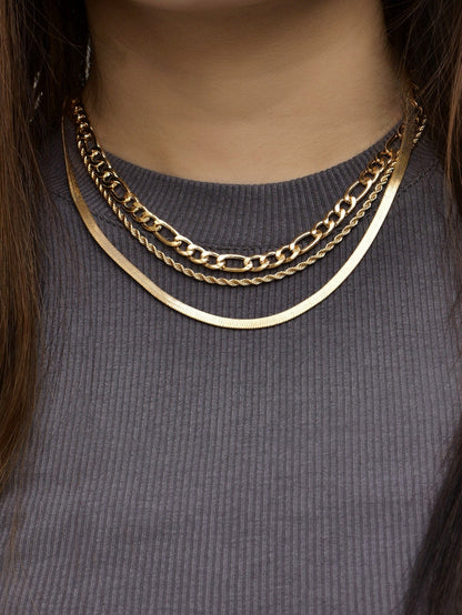 3pcs Metal Chain Necklace for Women