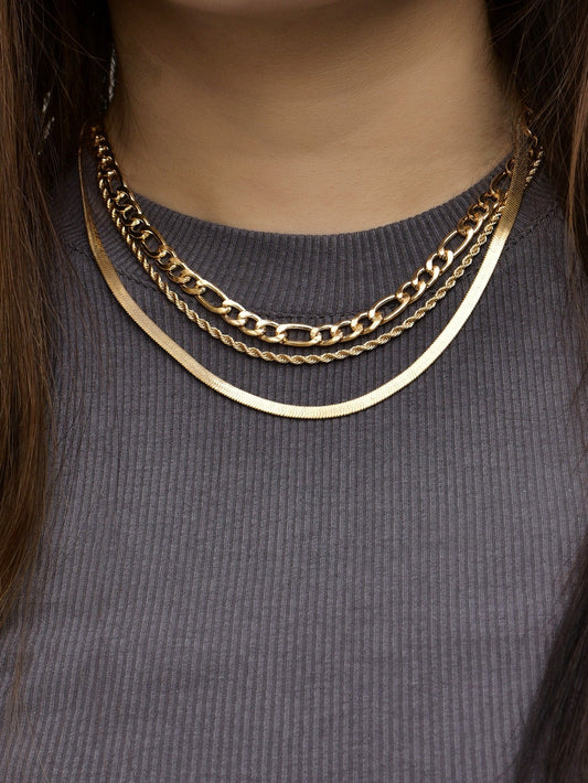 3pcs Metal Chain Necklace for Women