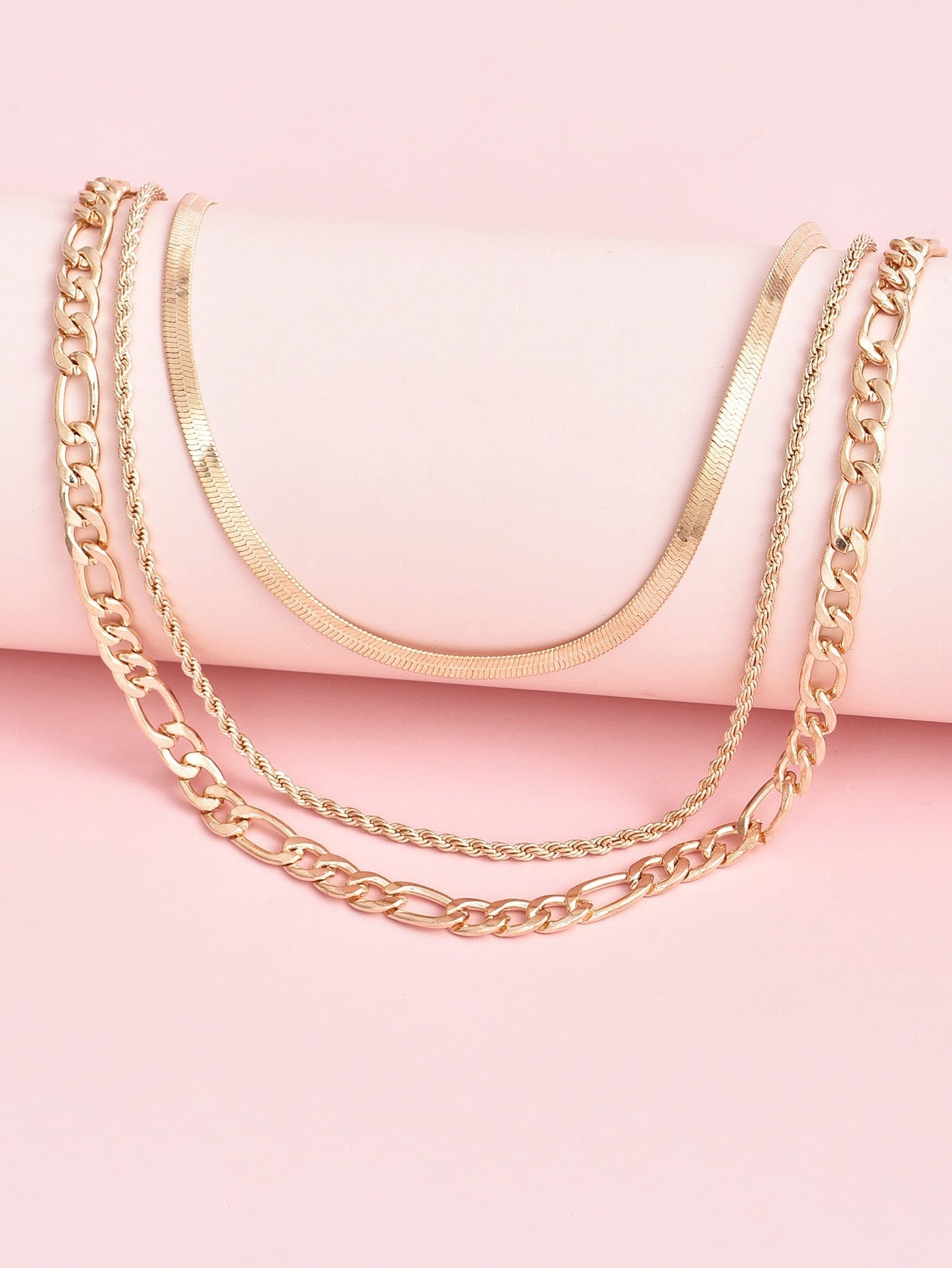 3pcs Metal Chain Necklace for Women