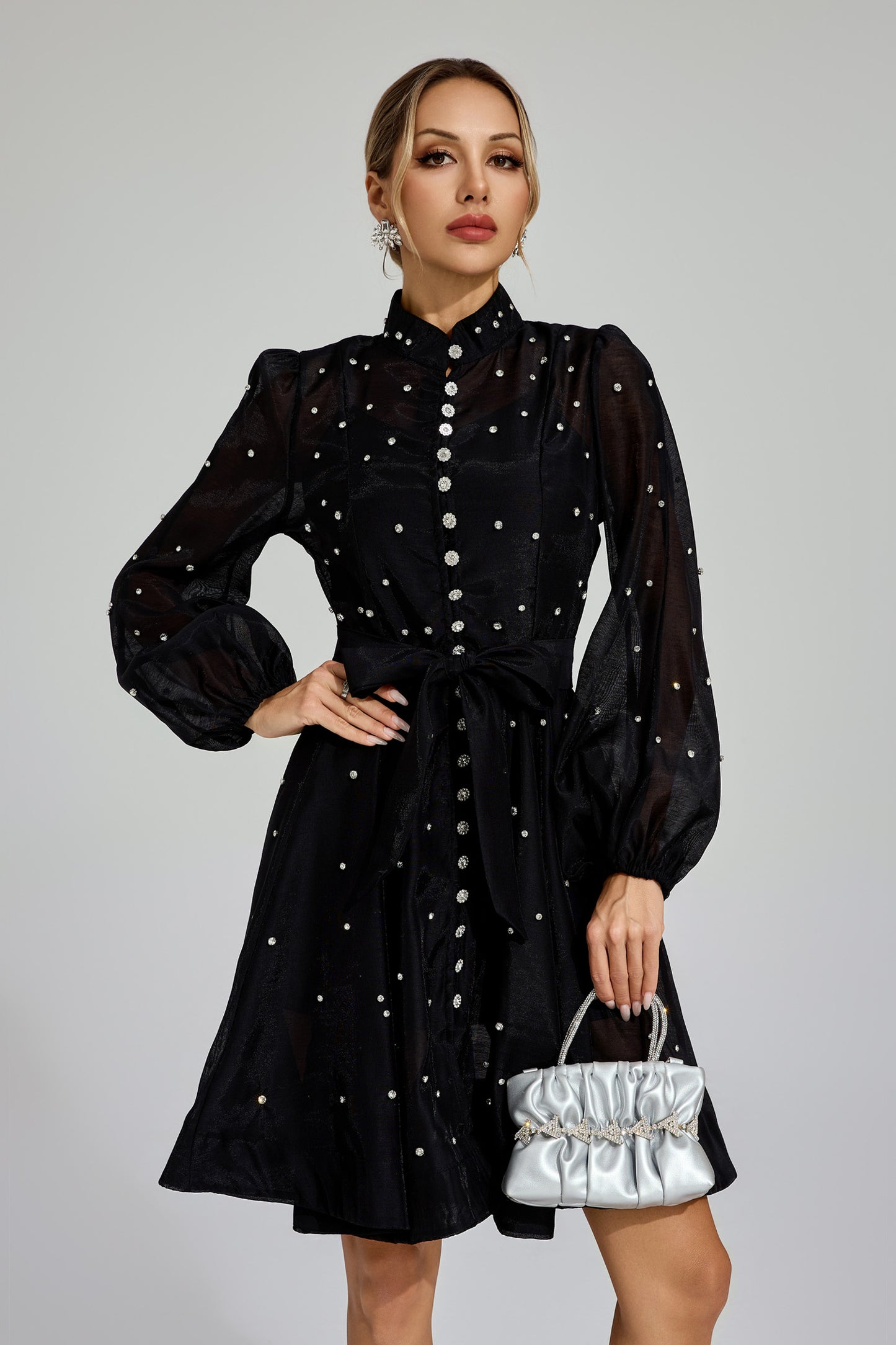 Bentham Black Diamond Embellished Mini Dress