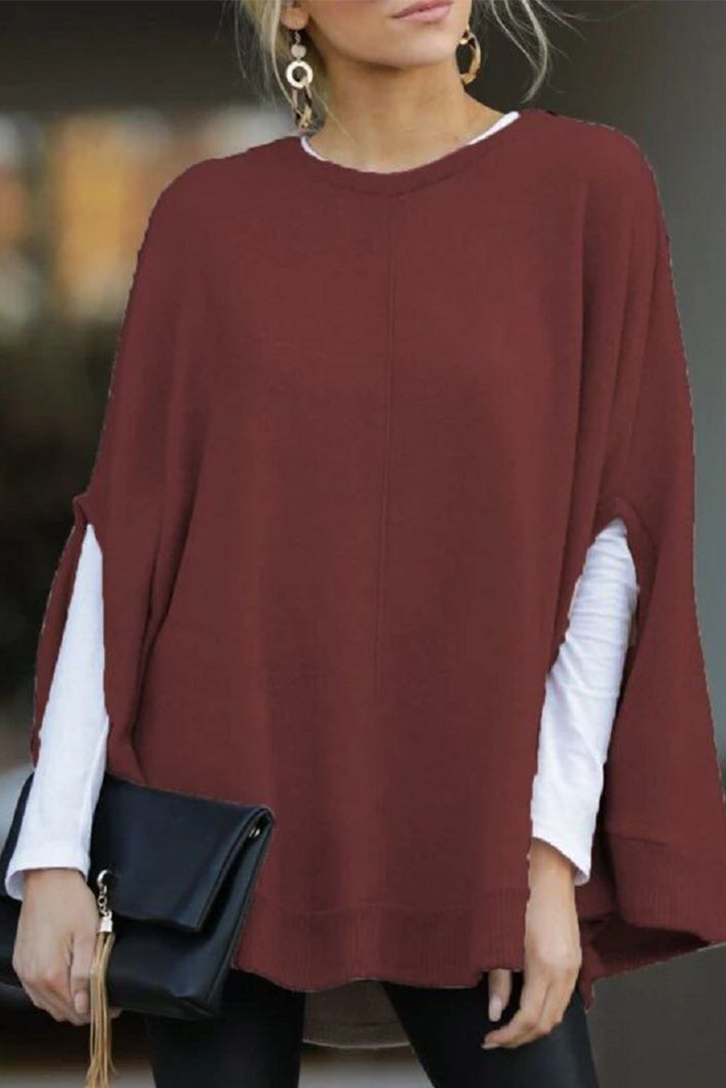 Suéteres casuales lisos con cuello redondo (5 colores)