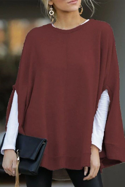 Suéteres casuales lisos con cuello redondo (5 colores)