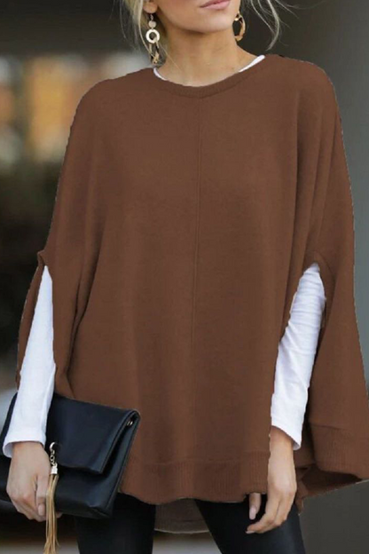 Suéteres casuales lisos con cuello redondo (5 colores)