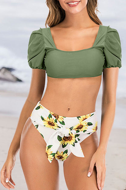 Trajes de baño de retazos sólidos para vacaciones de moda