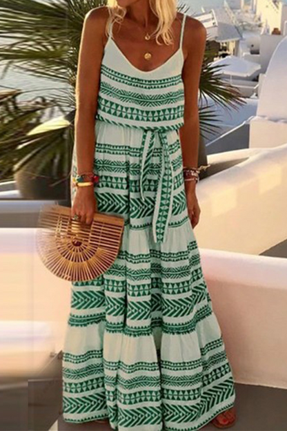 Vestidos de playa sexys con escote en V y frenillo estampado (4 colores)