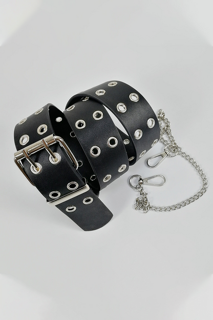 Punk Solid Patchwork Metal Accessories Decoration Chains Belts