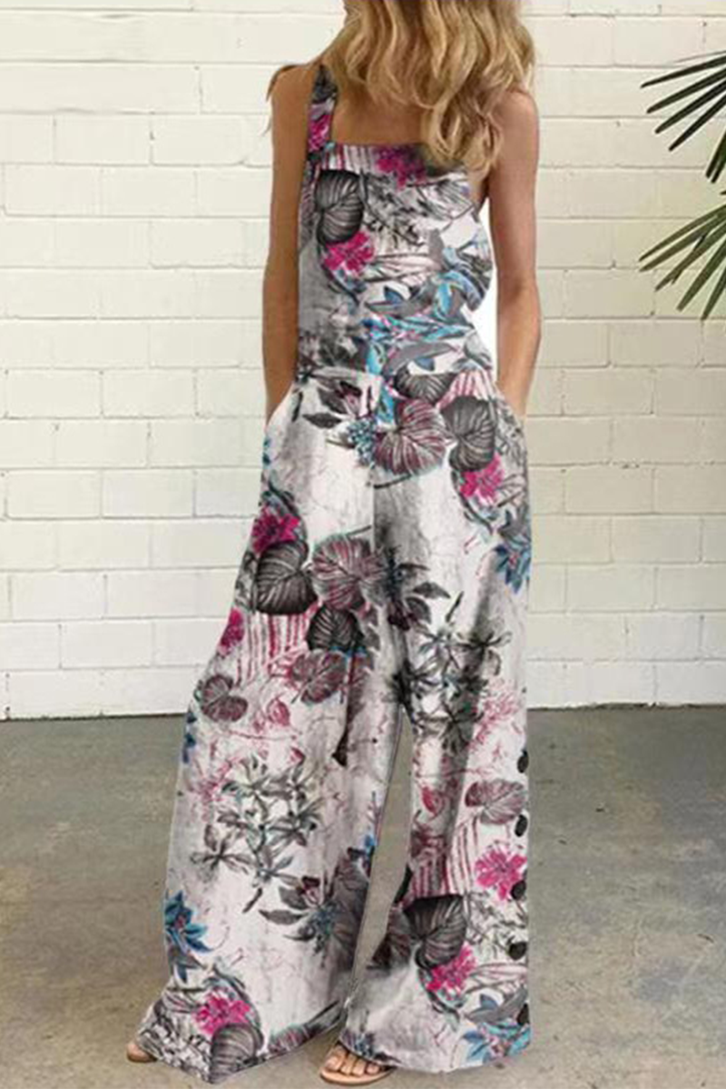 Monos rectos elegantes con cuello cuadrado y estampado de lunares