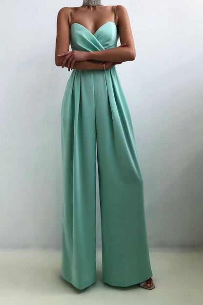 Monos holgados informales de moda con cuello en V y parches lisos (6 colores)