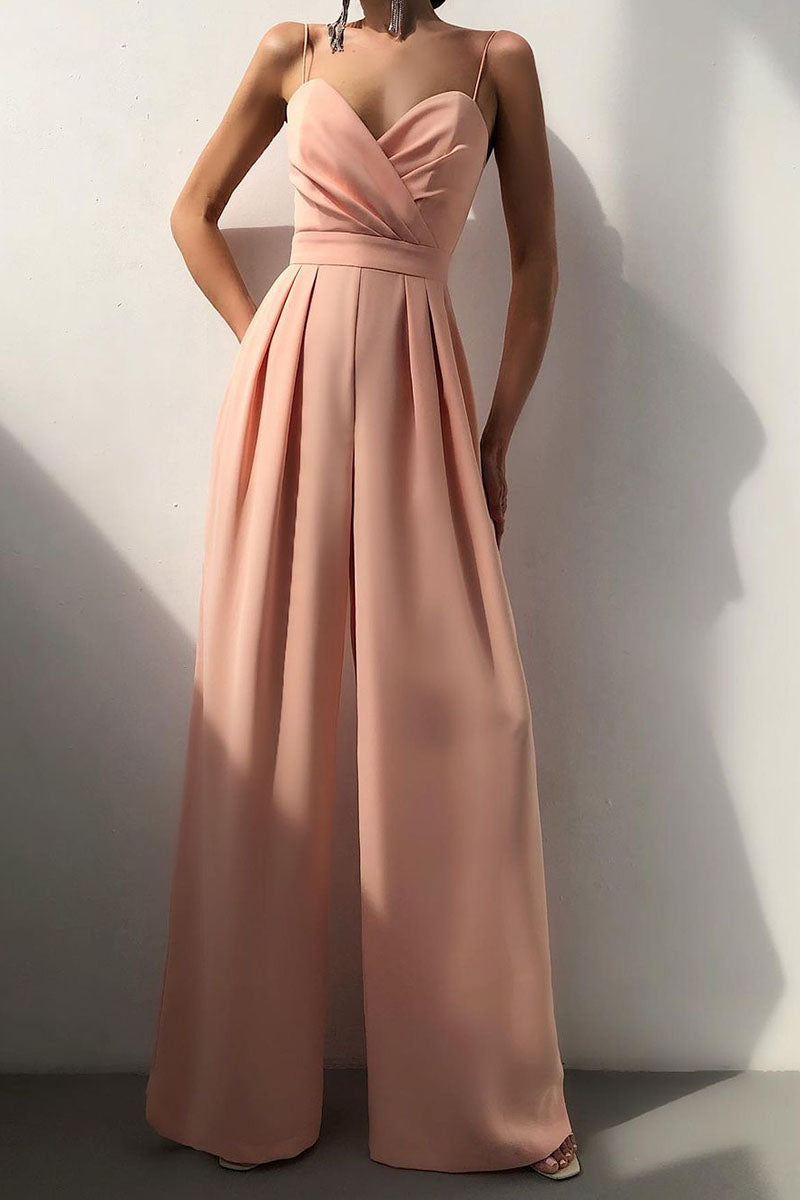 Monos holgados informales de moda con cuello en V y parches lisos (6 colores)