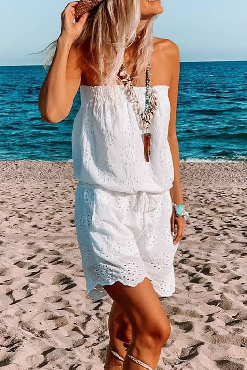 Mono informal holgado, liso, con frenillo ahuecado, sin tirantes