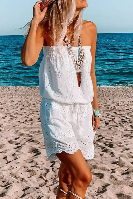 Mono informal holgado, liso, con frenillo ahuecado, sin tirantes