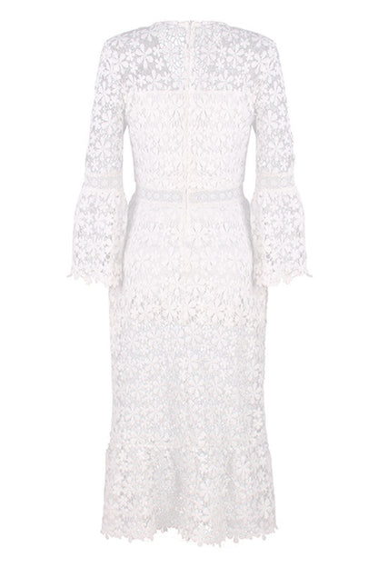 Vestidos de princesa con cuello en V y patchwork liso de moda urbana (4 colores)