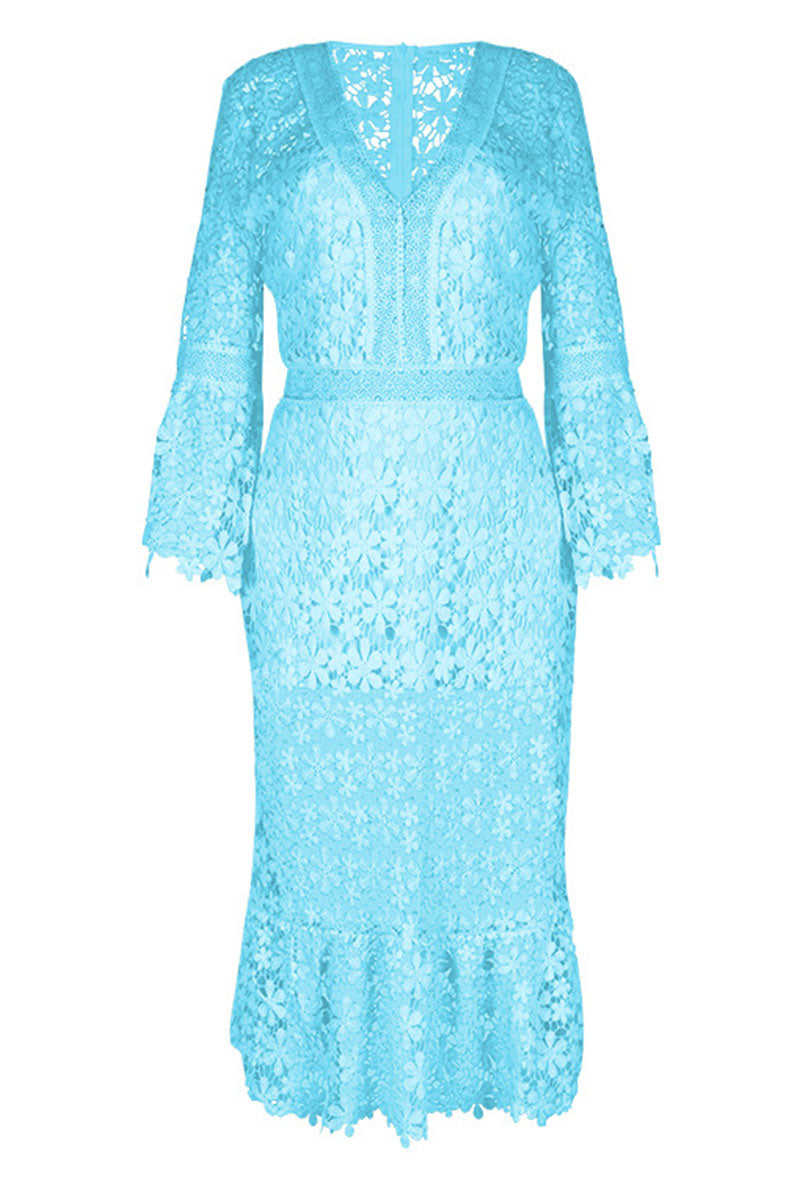 Vestidos de princesa con cuello en V y patchwork liso de moda urbana (4 colores)