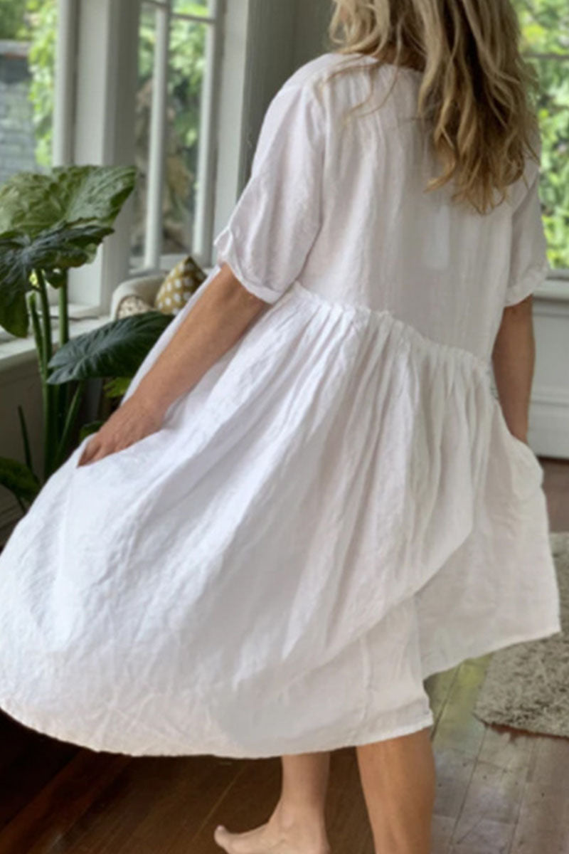 Vestidos de princesa con cuello redondo, de moda, informales, lisos y divididos