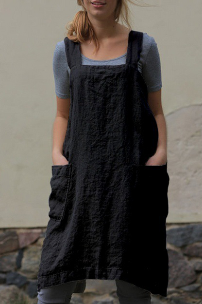 Casual Solid Pocket Square Collar Irregular Dresses(6 Colors)