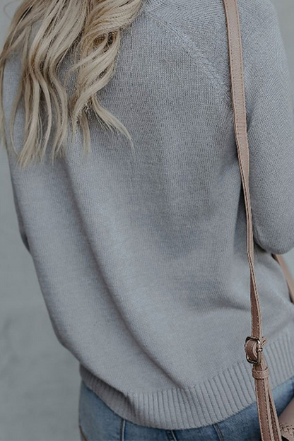 Casual Print Patchwork O Neck Tops Sweater(4 Colors)