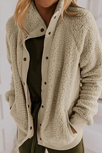 Prendas de abrigo con cuello mandarín, hebilla de unión dividida sólida