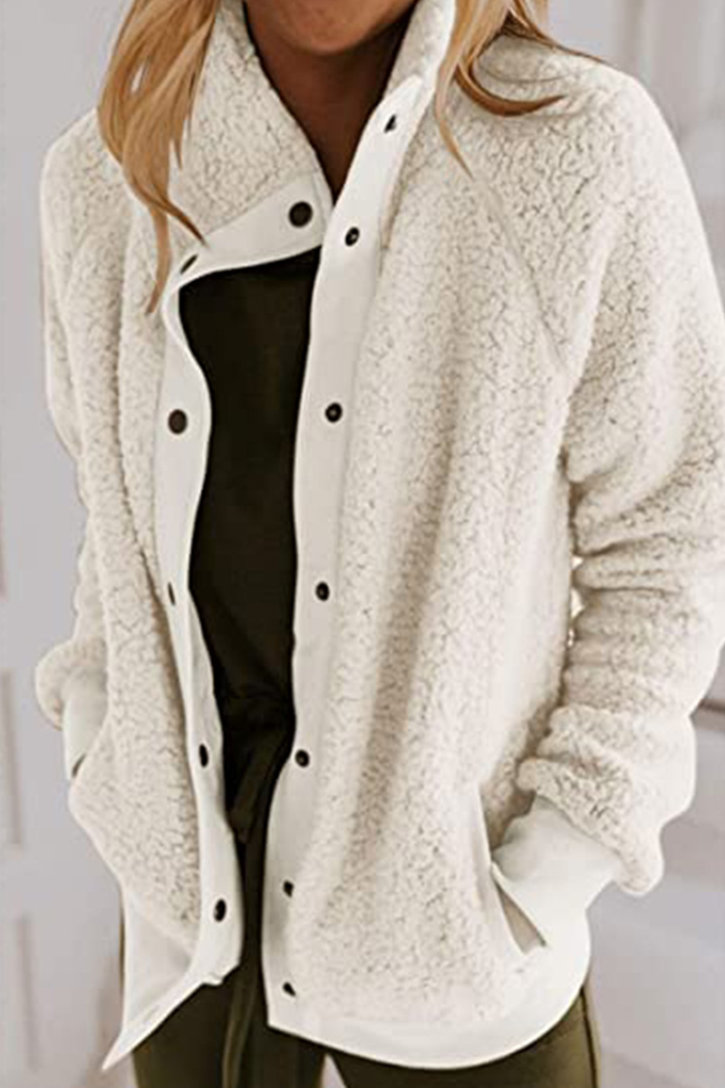 Prendas de abrigo con cuello mandarín, hebilla de unión dividida sólida