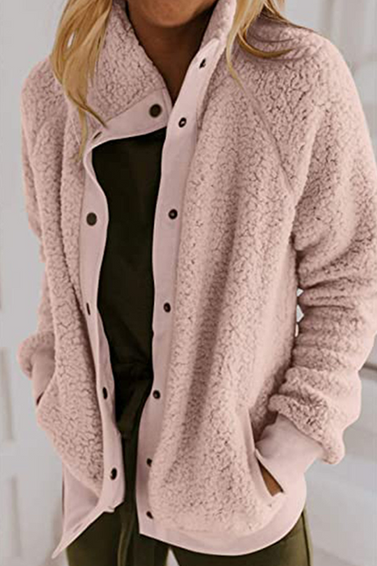 Prendas de abrigo con cuello mandarín, hebilla de unión dividida sólida