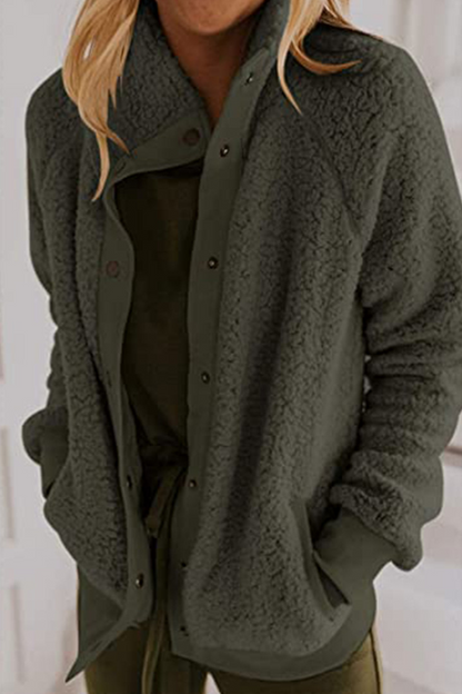 Prendas de abrigo con cuello mandarín, hebilla de unión dividida sólida