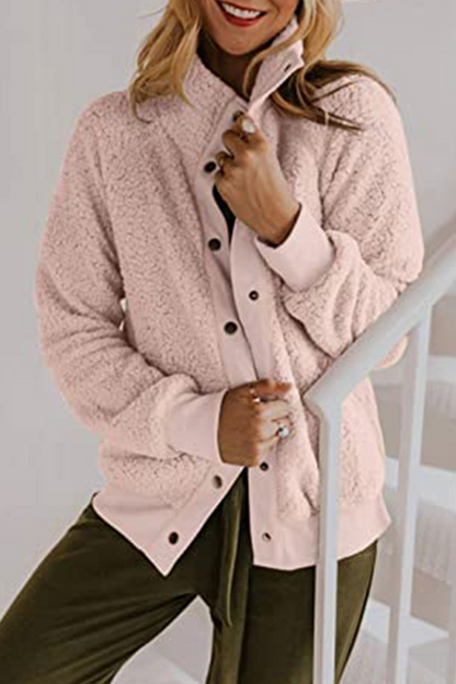 Prendas de abrigo con cuello mandarín, hebilla de unión dividida sólida