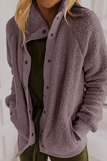 Prendas de abrigo con cuello mandarín, hebilla de unión dividida sólida