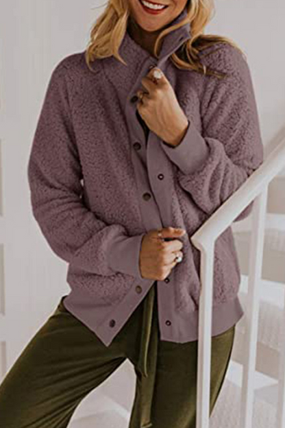 Prendas de abrigo con cuello mandarín, hebilla de unión dividida sólida