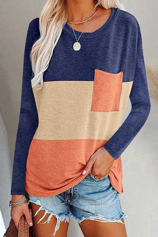 Camisetas informales lisas con cuello redondo y abertura en la parte superior (6 colores)