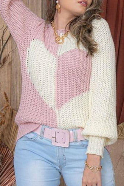 Tops casuales de moda con cuello redondo y patchwork